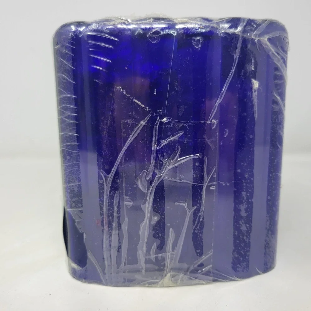 Lady Suzanne 4 Piece Vintage Bathroom Set Cobalt Blue Ribbed Polystyrene New